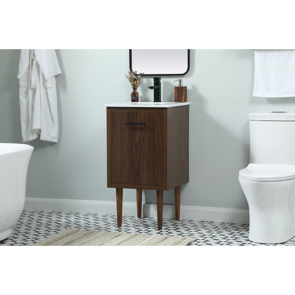Latitude Run® Airon 18'' Single Bathroom Vanity with Engineered Marble